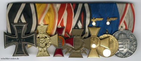 Deutsches Reich, 7er Ordensspange eines WH-Generals um 1936, von Godet