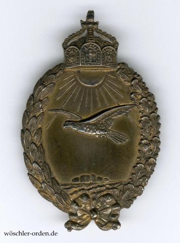 Deutsches Reich, Abzeichen für Marine-Flugzeugführer von Seeflugzeugen, auf Holz-Sockel