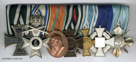 Bayern, 7er Ordensspange eines Unteroffiziers