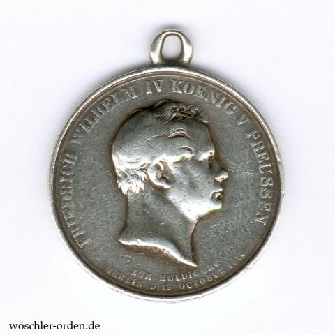 Preußen, Kleine Huldigungsmedaille S. M. König Friedrich Wilhelm IV. für Berlin (1840)