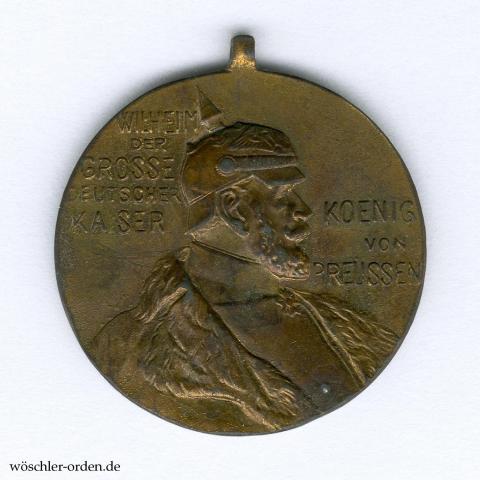 Preußen, Kaiser-Wilhelm-Erinnerungsmedaille (1897), in Zink-Kriegsmetall