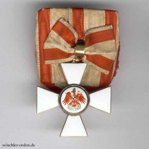 Preußen, Roter-Adler-Orden, III. Klasse mit Schleife (1854 – 1916), von J. H. Werner, an 1er Ordensschnalle