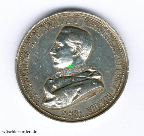 Preußen, Berlin, Medaille auf die Akademische Kunstausstellung (1888)
