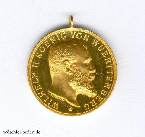 Württemberg, Goldene Militärverdienstmedaille (Modell 1892 ff.), Zweitstück in Dukatengold