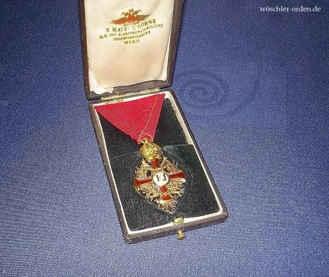 Österreich, Franz-Joseph-Orden, Ritterkreuz, von Gebr. Resch, im Verleihungsetui