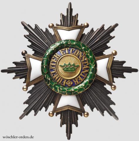 Sächsische Herzogtümer, Sachsen-Ernestinischer Hausorden (1. Modell), Großkreuz-Bruststern, von Godet in Berlin