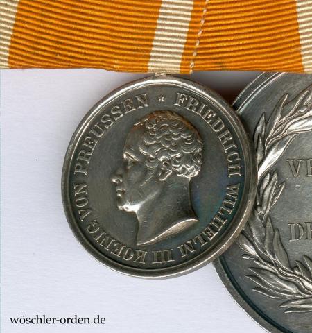 Preußen, Rettungsmedaille am Bande (1. Typ), an 6er Ordensschnalle