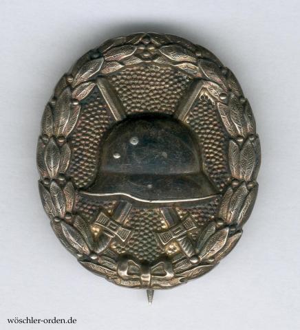 Preußen, Verwundetenabzeichen in mattweiß, Zweitstück von C. F. Zimmermann, Pforzheim