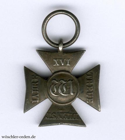 Nassau, Dienstehrenzeichen für 16 Dienstjahre