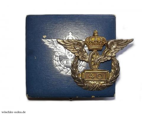 Preußen, Erinnerungszeichen für Bedienstete der Staatseisenbahnen nach 40 Dienstjahren, im Verleihungsetui