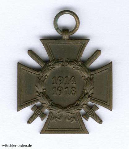 Deutsches Reich, Ehrenkreuz für Frontkämpfer des Weltkrieges 1914–1918
