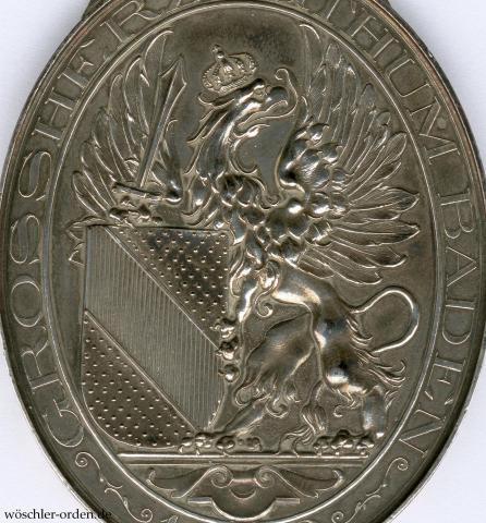 Baden, Silberne Erinnerungsmedaille für die dem Badischen Militärvereins-Verband angehörenden Vereine für 25-jähriges Bestehen