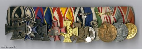 Osmanisches Reich, Flottenspendenmedaille in Nickel, an deutscher 12er Ordensschnalle