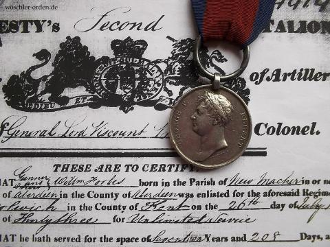 Großbritannien, Waterloomedaille