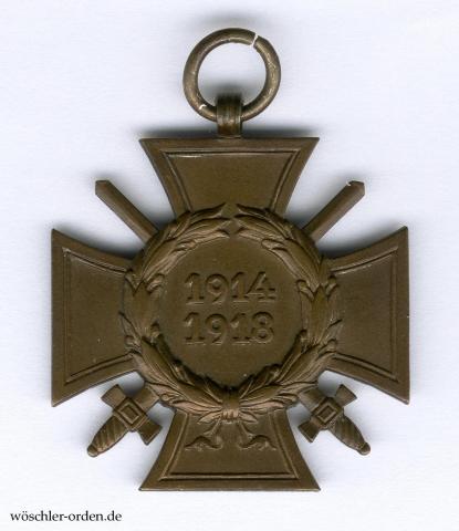 Deutsches Reich, Ehrenkreuz für Frontkämpfer des Weltkrieges 1914–1918