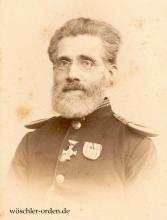 Preußen, Hohenzollernsche Denkmünze 1848/1849 für Kämpfer, an 1er Ordensschnalle, Trägerportrait